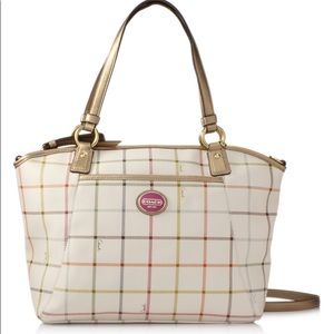 ‼️Today Special‼️Coach Plaid Peyton Tattersall Bag